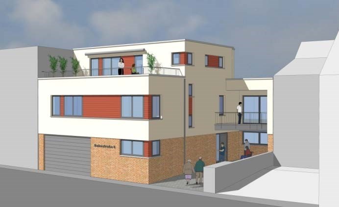 Eine computergenerierte Grafik des Hauses Eine computergenerierte Grafik des Hauses